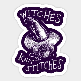 Witches Knit Stitches Sticker